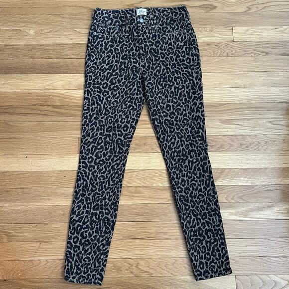 J. Crew Denim Leopard Print Jeans - Size 25 - Picture 1 of 5